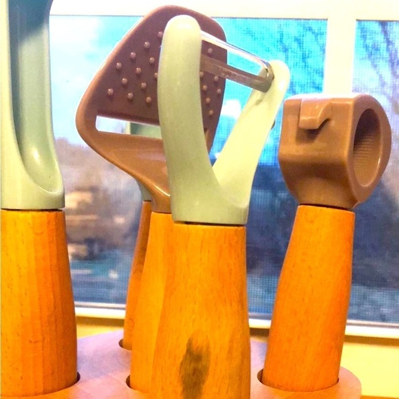 COPY - Nordic style wooden handle kitchen tools 5-piece set - Picture 3 of 3